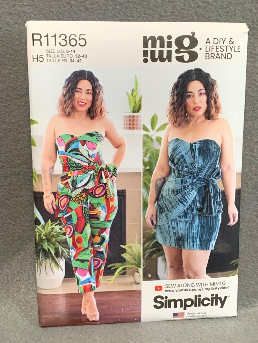 Simplicity Mimi G Pattern R11365 Strapless Jumpsuit Dress Size 6-8-10-12-14 Uncu